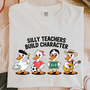 Camiseta Comfort Colors® Silly Teacher Goose, Camiseta de volta às aulas, Camiseta de professor do oeste, Presente engraçado para professor, Presente de agradecimento ao professor