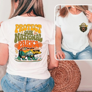 Protect our National Parks 2 Sides Shirt, Environmental Activism Tee, National Park Shirt, Protect Our National Parks Shirt, Resist Bear Tee