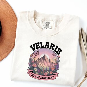 Comfort Colors® Velaris City of Starlight Shirt, Velaris Shirt, ACOTAR Shirt, The Night Court Tee, SJM Outfit, House of Wind Book