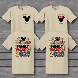 Personalized Disney Vacation 2025 Shirt, Disney Family Shirts, Disney Trip Shirt, Disneyland Shirts, Disney Couple Shirts, Disneyworld Shirt