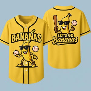 おもしろバナナ野球ジャージ - 野球ファンのためのレッツゴーバナナシャツ