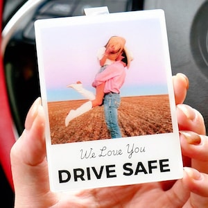 Car Visor Clip with Your Photo - Custom Visor Clip Drive Safe We Love You Design - Car Accessories Gifts