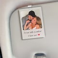 Car Visor Clip with Your Photo - Custom Visor Clip Drive Safe I love you Design - Car Accessories Gifts product logo