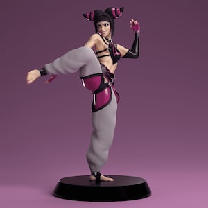 Juri Han - Street Fighter - 25 cm figure/Statue ,Sla/3D Printed ,Painted