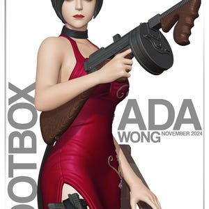 Ada Wong - Resident Evil - 30 cm figure/Statue ,Sla/3D Printed ,Painted