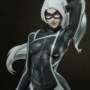 Black Cat   - 25 cm figure/Statue ,Pla/Sla/3D Printed ,Painted ,action figures
