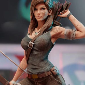 Lara Croft  - Tomb Raider  - 25 cm figure/Statue ,Sla/3D Printed ,Painted