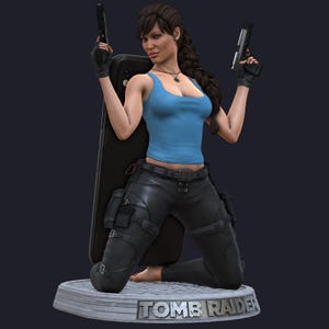 Lara Croft  - Tomb Raider  - 20 cm figure/Statue ,Sla/3D Printed ,Painted