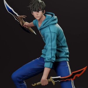 Sung Jinwoo - Solo Leveling - 25 cm figure/Statue ,Sla/3D Printed ,Painted