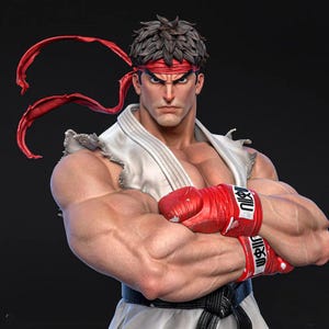 Ryu - Street Fighter -  25 cm/ figure/Statue ,Pla/Sla/3D Printed ,Painted ,action figures