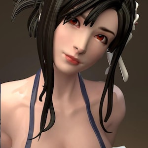 Tifa  lockhart  - Final Fantasy - 25 cm figure/Statue ,Sla / 3D Printed