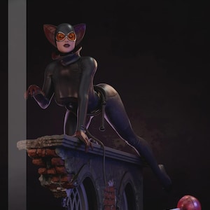 Catwoman - DC COMICS - 25 cm/ figure/Statue ,Pla/Sla/3D Printed ,Painted ,action figures