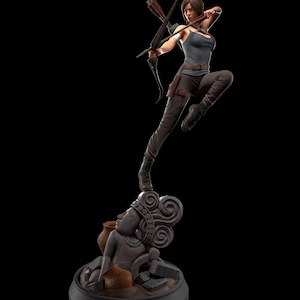 Lara Croft  - Tomb Raider  - 30 cm figure/Statue ,Sla/3D Printed ,Painted