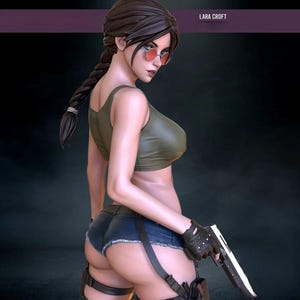 Lara Croft  - Tomb Raider  - 25 cm figure/Statue ,Sla/3D Printed ,Painted