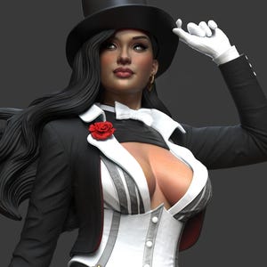 Zatanna 25 cm figure/Statue ,Pla/Sla/3D Printed ,Painted ,action figures