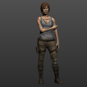 Lara Croft  - Tomb Raider  - 25 cm figure/Statue ,Sla/3D Printed ,Painted