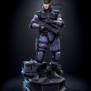 Solid Snake - Metal Gear  /30 cm/ figure/Statue ,Pla/Sla/3D Printed ,Painted ,action figures