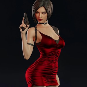 Ada Wong - Resident Evil -25 cm figure/Statue ,Sla/3D Printed ,Painted