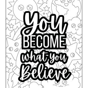 Motivational Quote Coloring Page