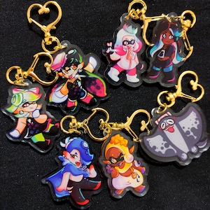 Splatoon Idol Acrylic charms // Off the Hook, Squid Sisters, Deep Cut ...