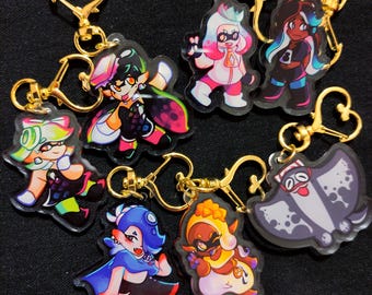 Splatoon Idol Acrylic charms // Off the Hook, Squid Sisters, Deep Cut ...