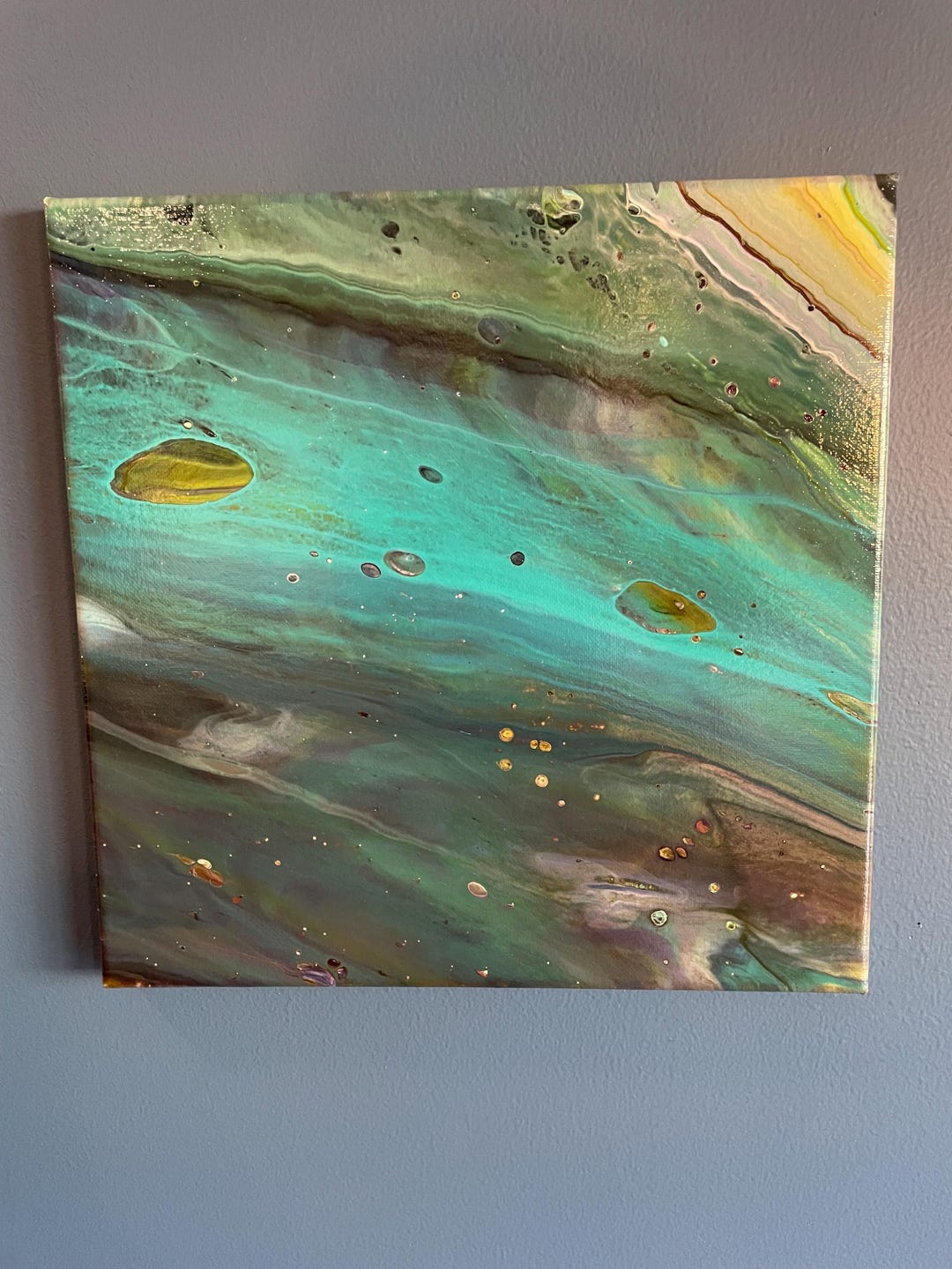 Neptune - Original Acrylic Pour Painting Canvas - Etsy