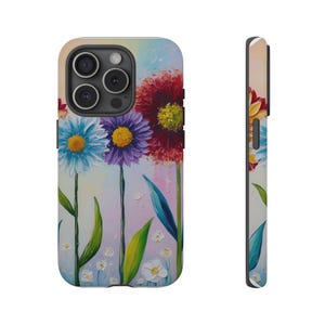 Custodia rigida floreale - Custodia per telefono per amanti dei fiori, cover per telefono resistente, regalo per lei, design ispirato alla natura, custodia protettiva per telefono cellulare