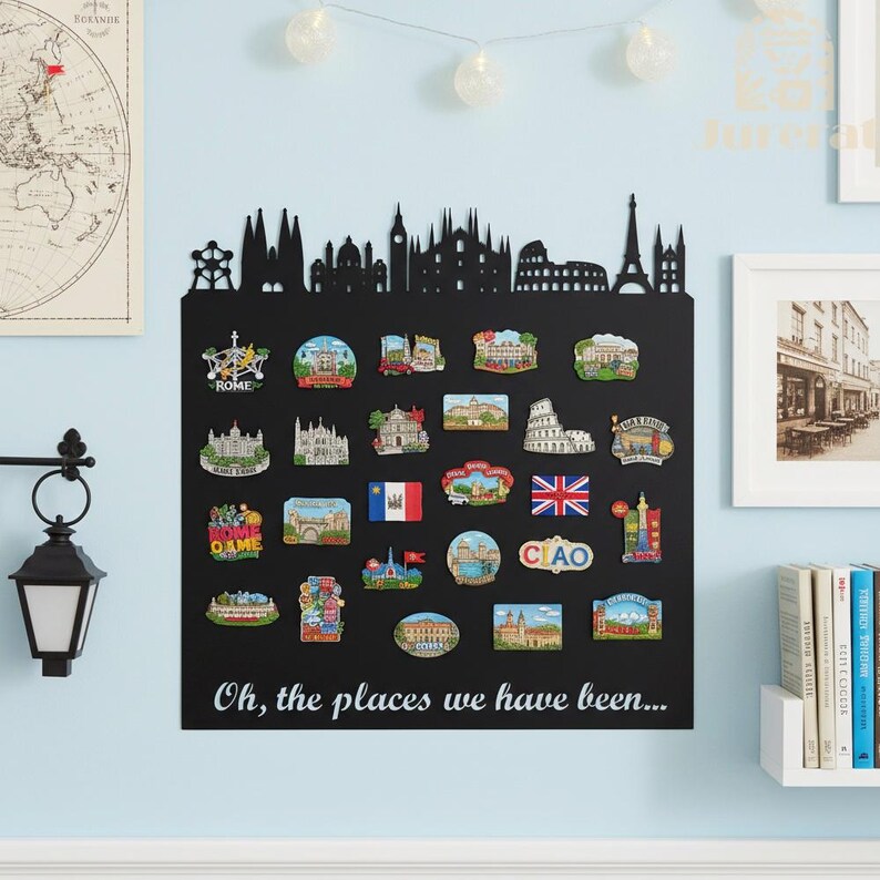 Customizable Europe Travel Memory Board,personalized Magnetic Display