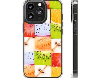 Pressed flower dried fruit collage phone case, iphone 15 14 13 12 11 pro max se x xr xs 7 8 plus case, samsung galaxy s24 s23 s22 s21 case