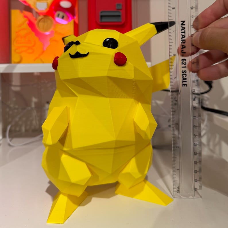 Pikachu R64 Sus Pikachu Super Smash Bros 64 3D Figure - Authentic Low Poly N64 Replica ...
