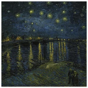 Van Gogh, Sternenhimmel - Fine Art Poster 50 x 50 cm / 20x20″