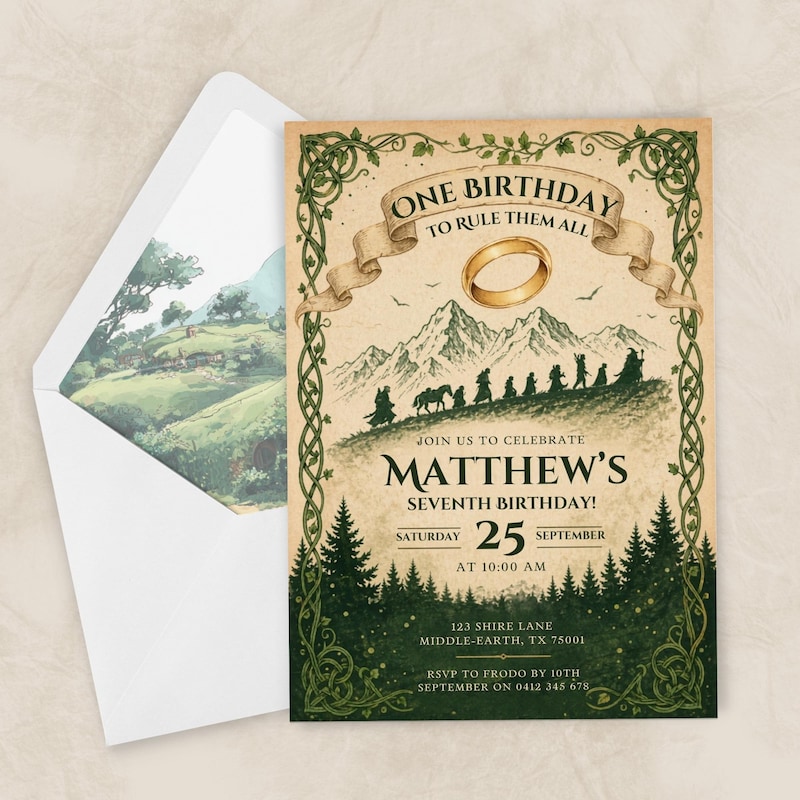 Fantasy Invite Design Ruled Fantasy Design - Etsy UK