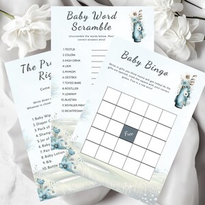 Welcome to the Club Baby Shower Games | Watercolour Golf Baby Boy Party | Instant Download | Printable Template 8 Games