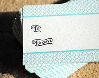 Letterpress Gift Tags - set of 6