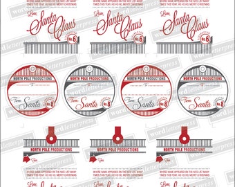 Elf approved digital SANTA TAGS download - North Pole - Print at home file