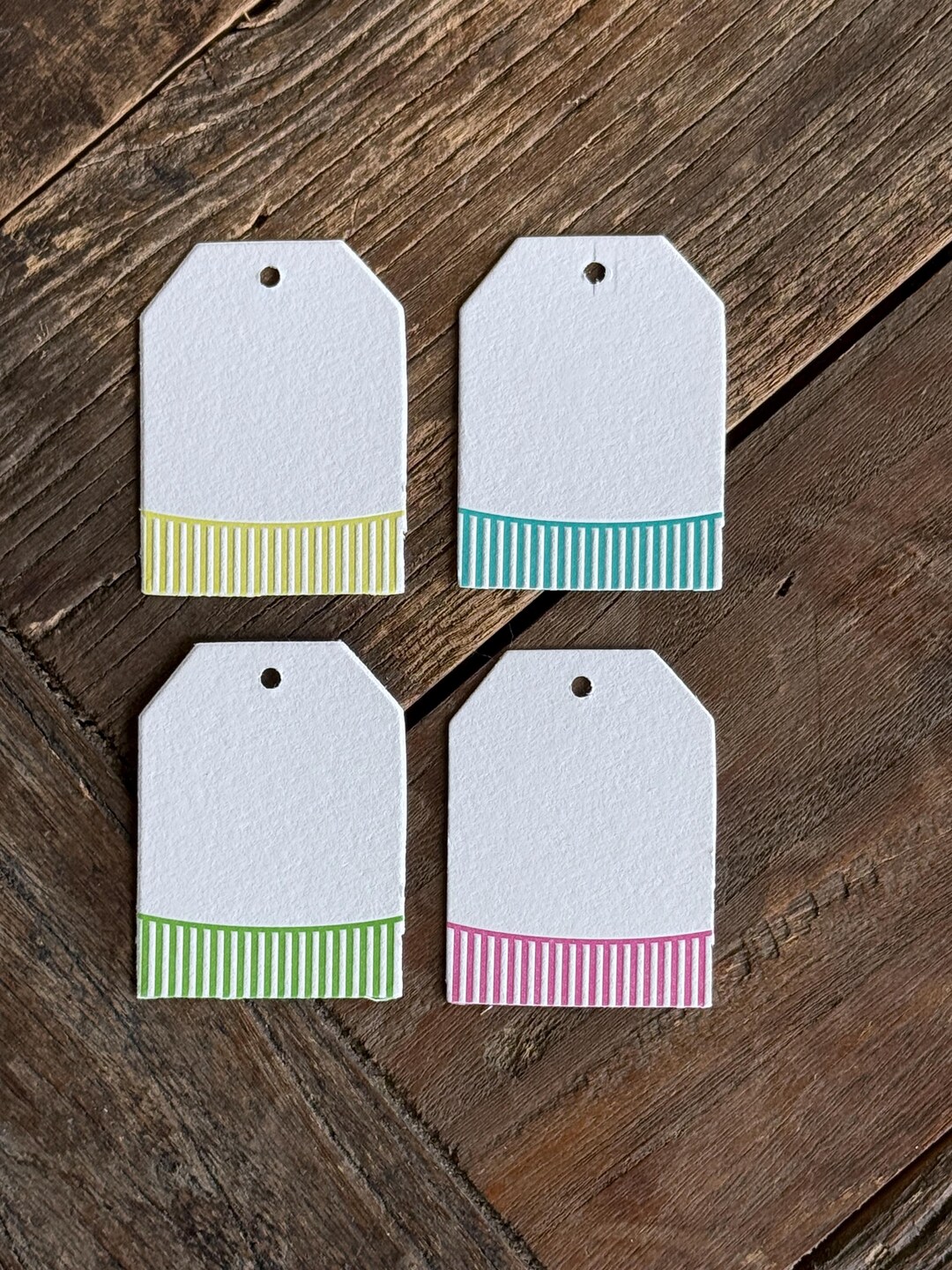 Lines Simple Letterpress Gift Tags - Set of 12 - Etsy