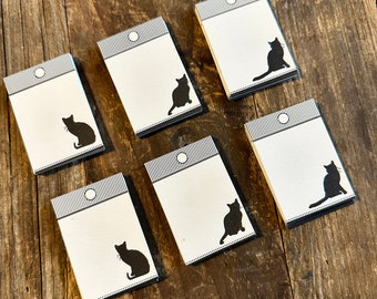 Letterpress Cat Tags, Halloween bulk treat tags, Unpunched