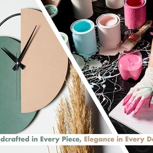 Handmade Metal Wall Clock: Modern Artistic Home Decor (47x31 cm) image 5