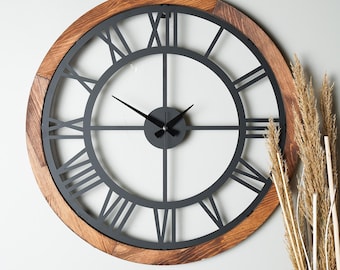 Vintage Howard Miller Octagon Wall Clock Chime Model 612-569 Wood