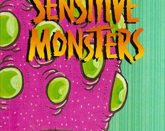 Sensitive Monsters de Marty Gordon libro de bolsillo - firmado