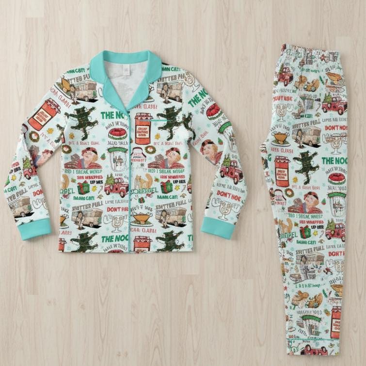Discover Christmas Griswold Vacation Pajamas Set for Adults