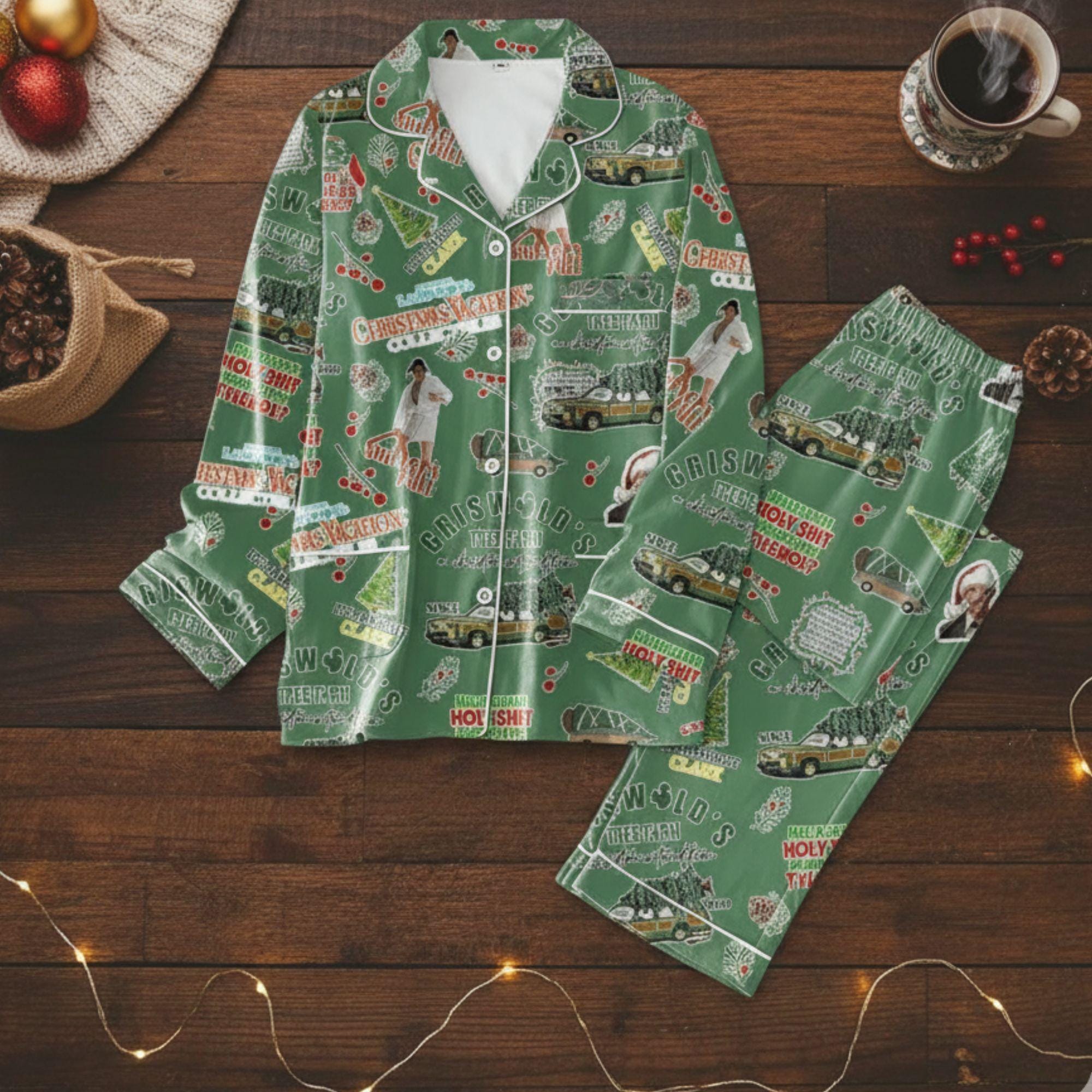 Discover Christmas Griswold Vacation Pajamas , Griswold Xmas Pajamas Set, Christmas Movie Pajamas