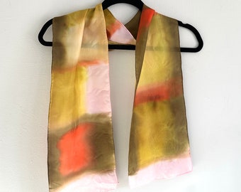 Hand-Painted Silk Scarf Vibrant Elegance