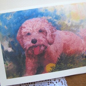 Goldendoodle/ Labradoodle 5x 7 Blank Greeting Card