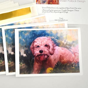 4 Goldendoodle /Labradoodle Blank Cards 5x 7