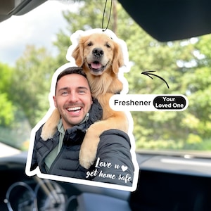 Personalised Air Freshener from Photo - Custom Car Air Freshener With Picture - Car Accessory for Dad