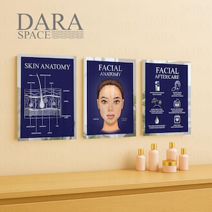 Beauty Clinic Decor, Facial Diagram, Skin Diagram, Facial Aftercare Sign, Beauty Salon Signs, Medspa Decor, Face Anatomy Sign, Skin Anatomy