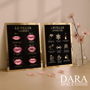 Med Spa Decor, Lip Filler Signs, Lip Filler Aftercare, Lip Filler Journey, Beauty Clinic Decor, Beauty Room Sign, Filler Aftercare Sign