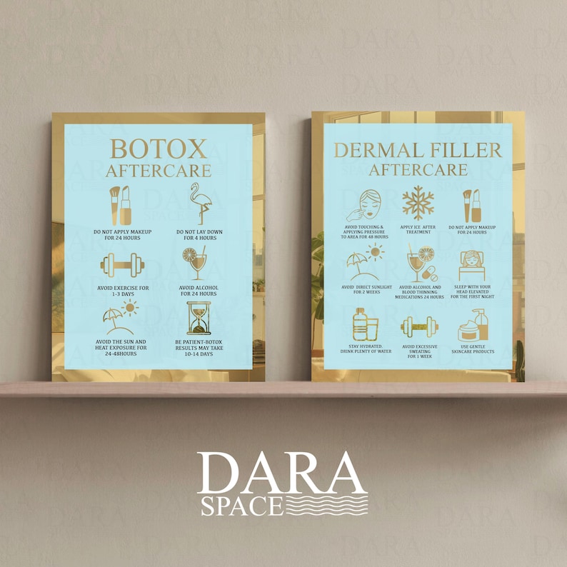 Medspa Decor, Botox Aftercare Sign, Filler Aftercare Sign, Beauty Salon ...