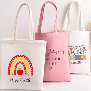 Personalized Teacher Tote Bag, Back To School Teacher Bag, Teacher Thank You Gift, Teacher Appreciation Gifts, Teacher Bag, School Bag